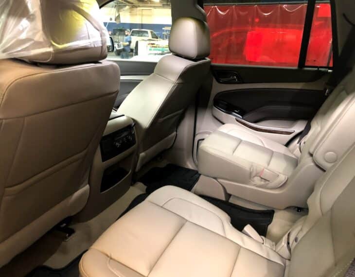 side view of bulletproof Chevy Tahoe