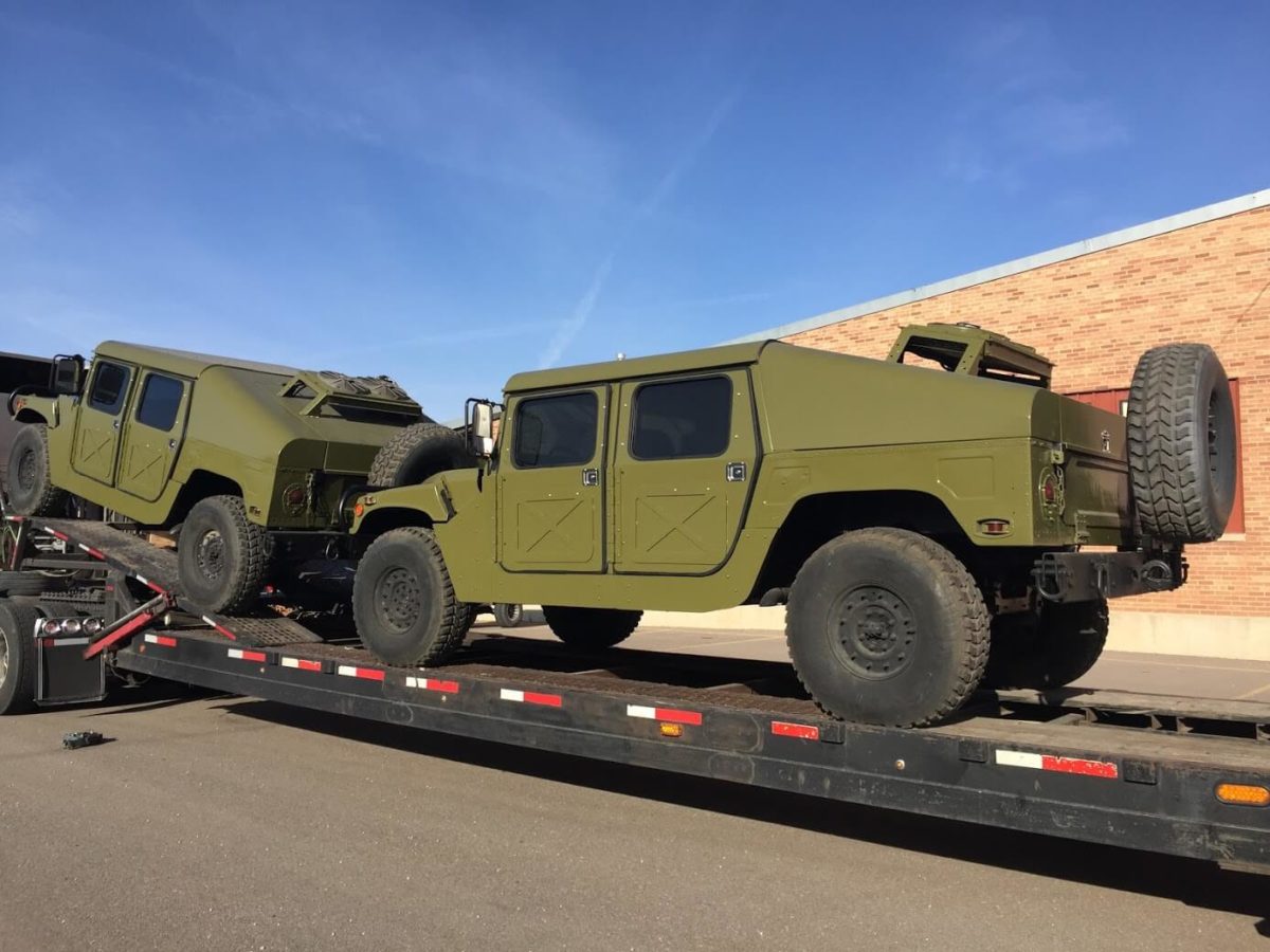 Bulletproof Green Military Humvees