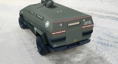 Peisert Design Military Concept Tactical Cybertruck Bulletproof with Armormax